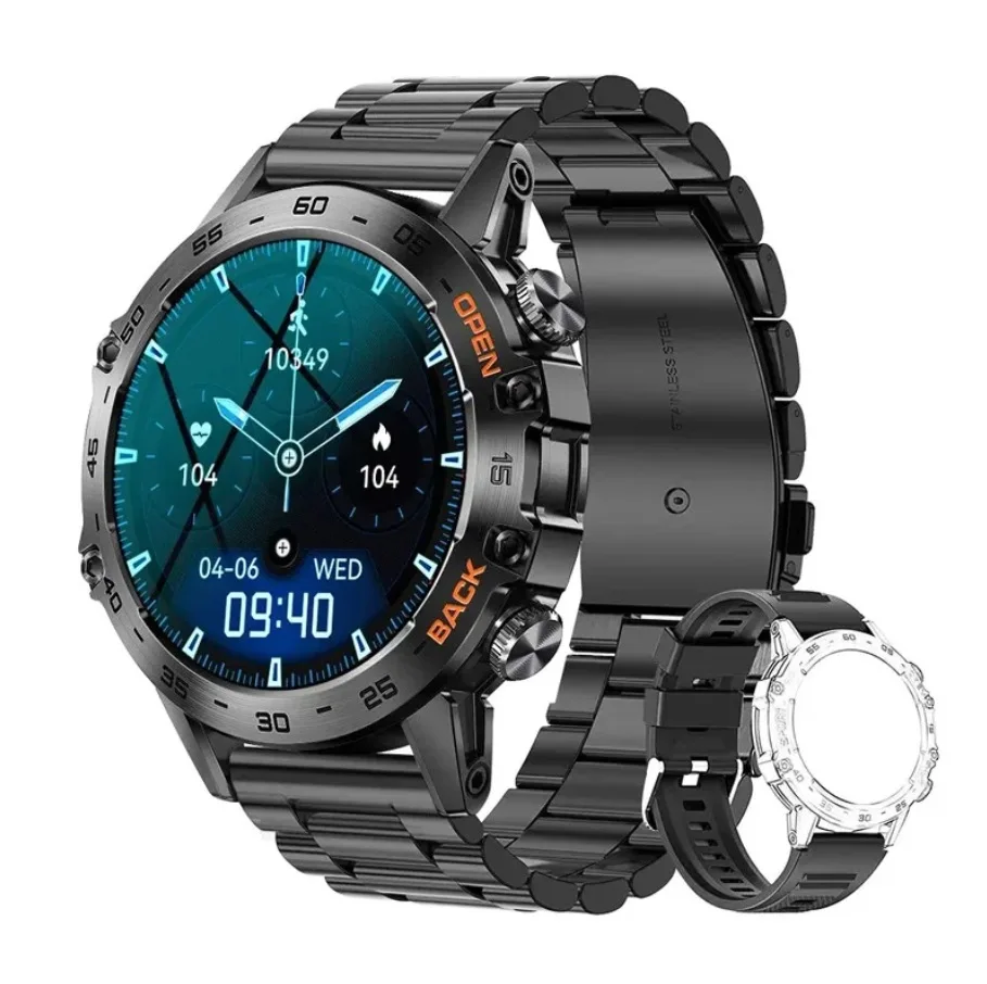Men Smartwatch K52 Outdoor Watch 1.39inch HD Display Chip RTL8763EW BT Calling 20 Sport Modes Heart Rate Monitoring