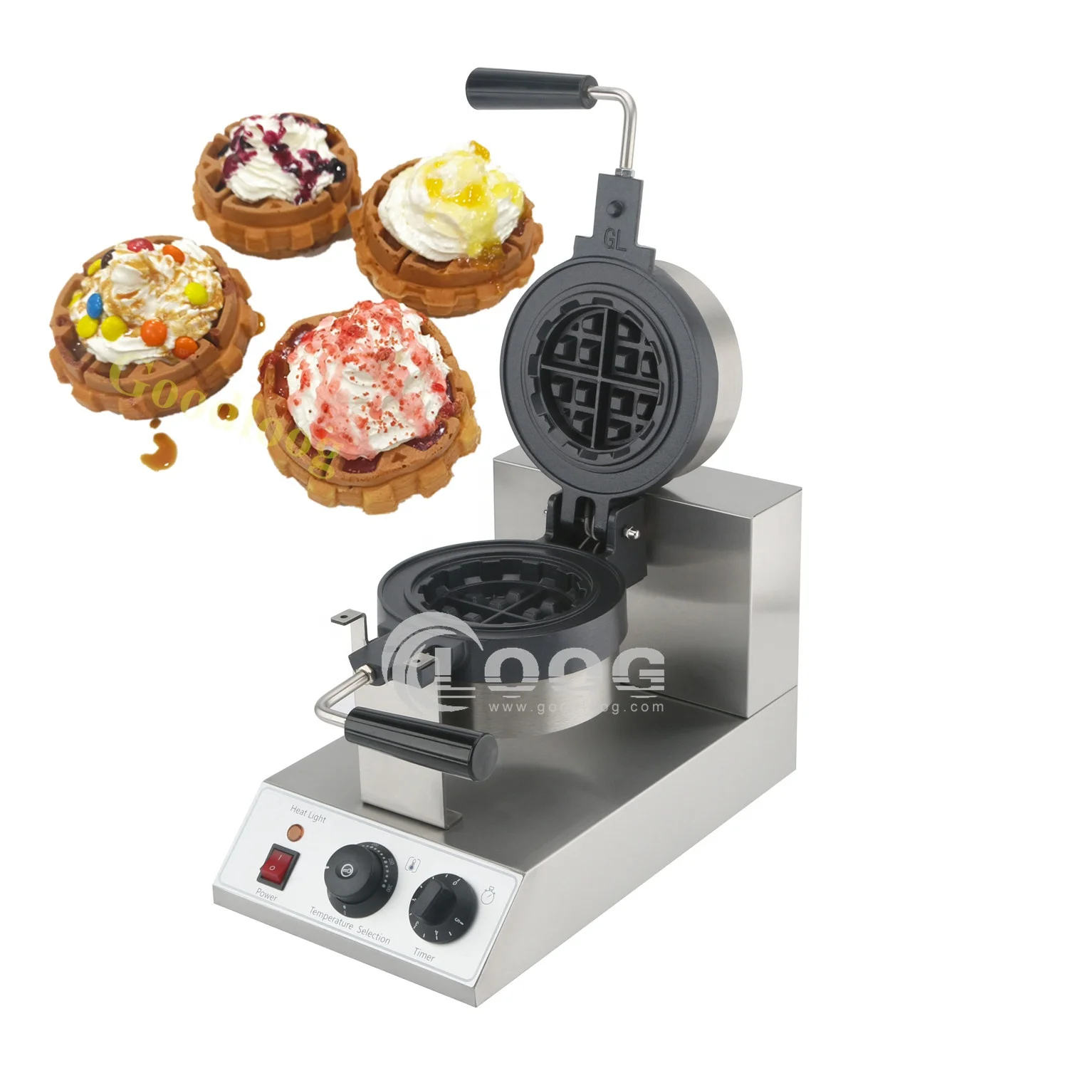 Professional Restaurant Equipment Factory Wholesale 110V 220V Commercial Nonstick Mini Belgian Stuffed Waffle Maker Machine