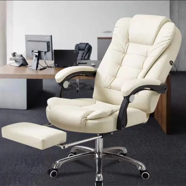 Living Room Furniture Executive Swivel Massage Footrest Conference Leather Computer Gaming Office Chair
