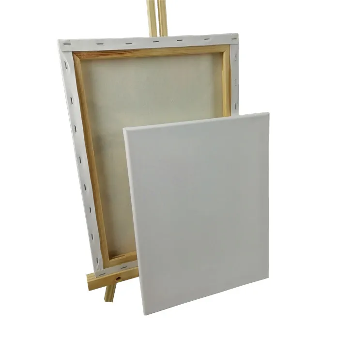 Wholesale 100%Cotton White Blank Stretched Canvas Frame Artist Painting