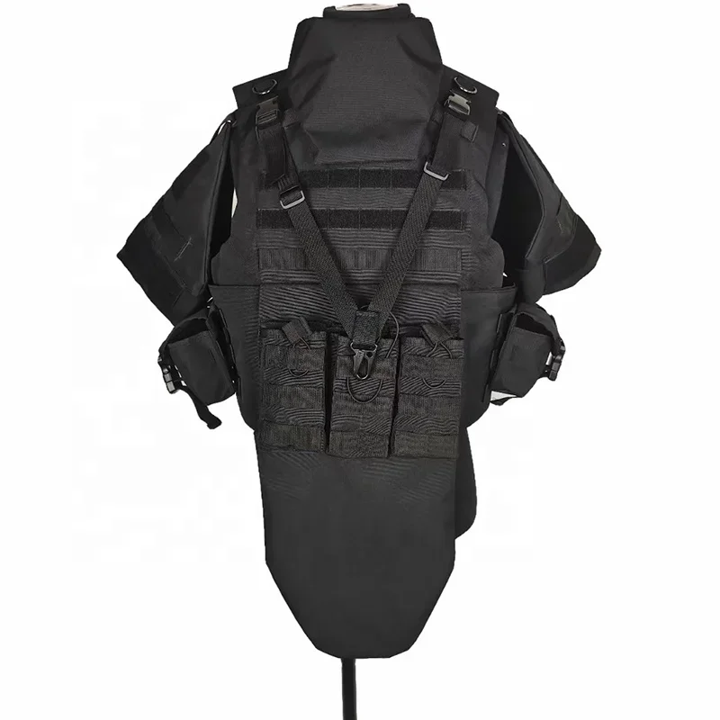 HIKWIFI Full Body Tactical Vest and Plate Carrier PE Soft Panel Safety Gear for Field Combat Full Protection in Self Defense
