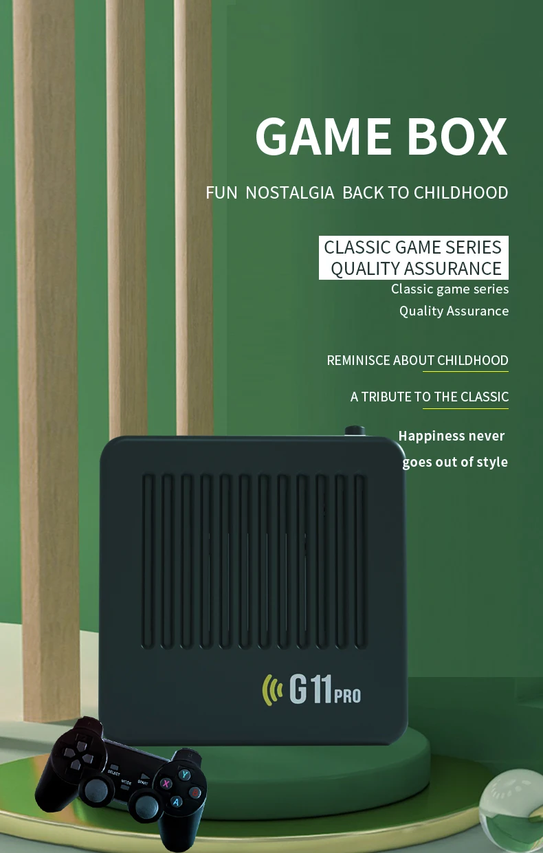 New G11 Pro Video Game Console Hdmi-compatible Retro 4K Game Box Gaming Player Android 9.0 TV Box With Wireless Controller Gifts