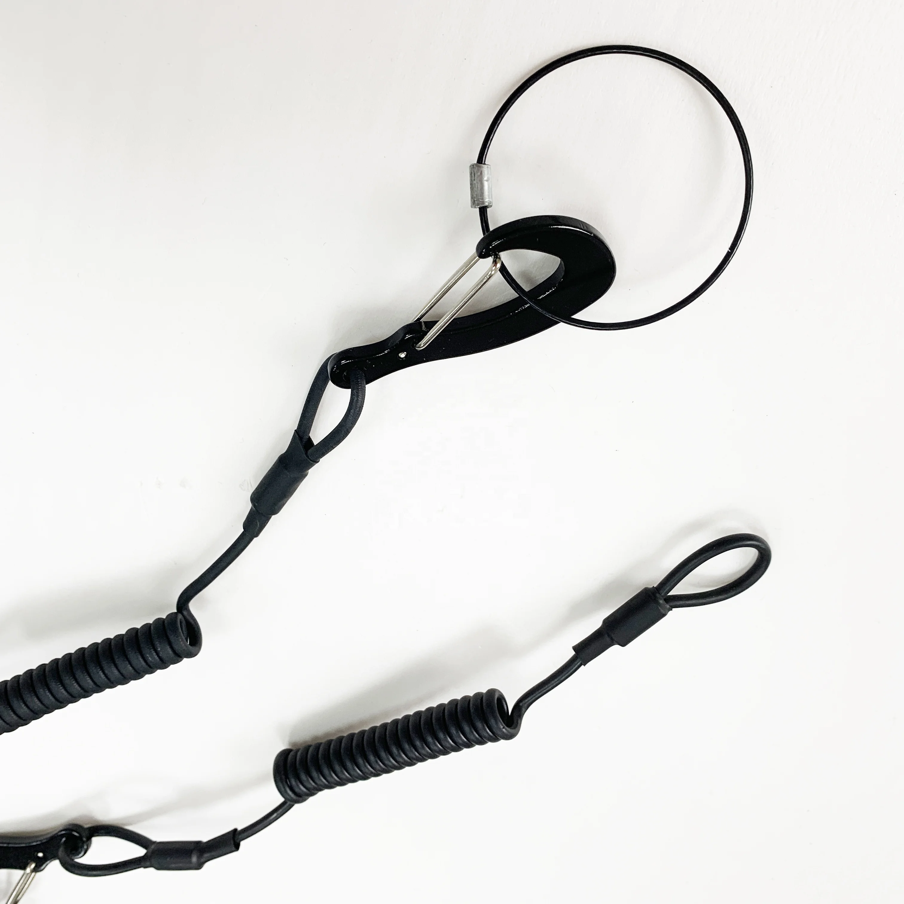 hot supply  Spiral Cord Lanyard pvc coating  customized Mountain Climbing Tethering spring steel wire rope