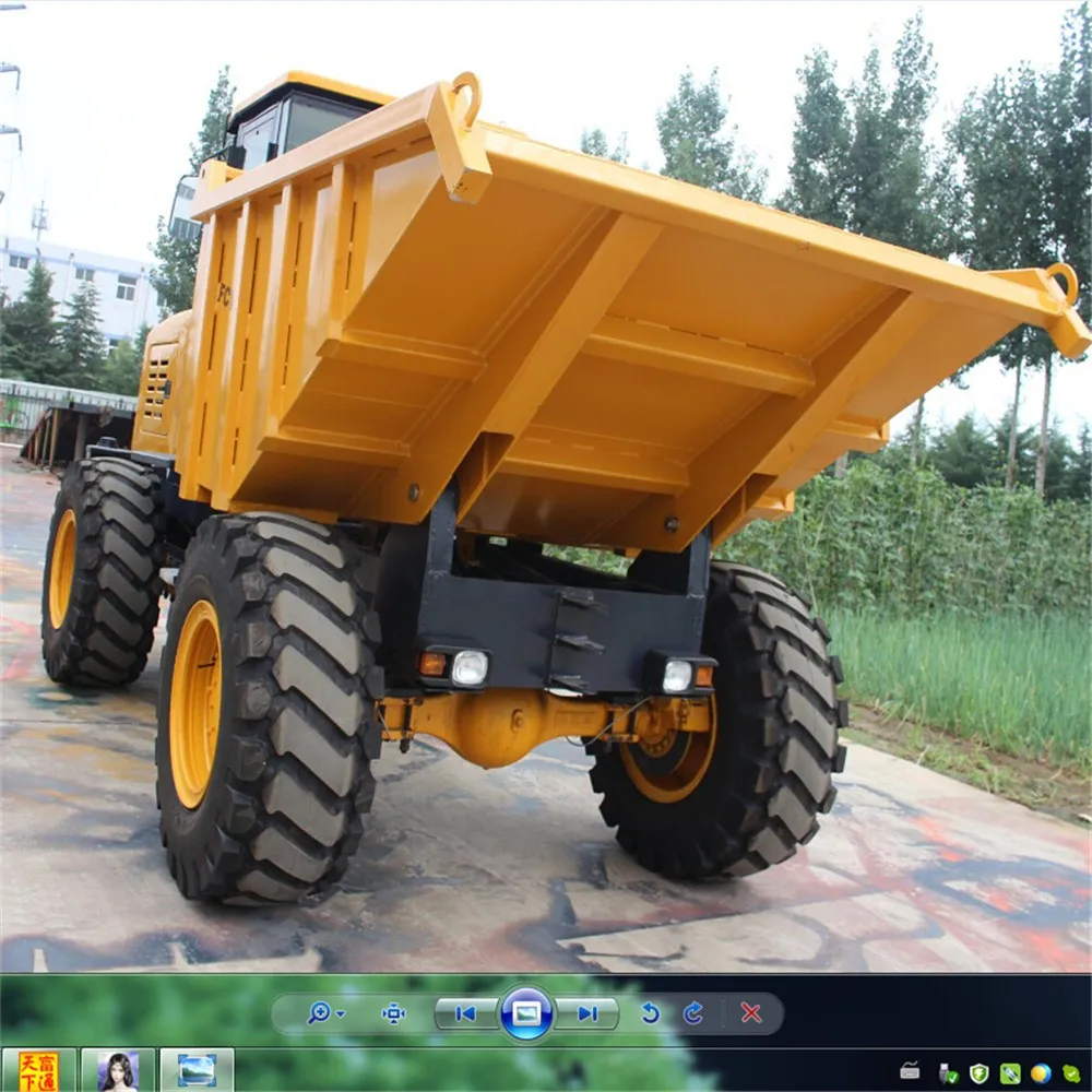 articulated CE 4WD 7 Ton Dumper Utility Construction Machinery Diesel Engine FCY70 Compact Site wheel Dumper For Farm Garden