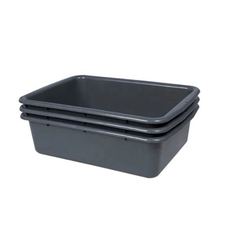 Heavybao Commercial 10-20L White Plastic PP Tray Storage Dish Tote Box for Hotel Kitchen