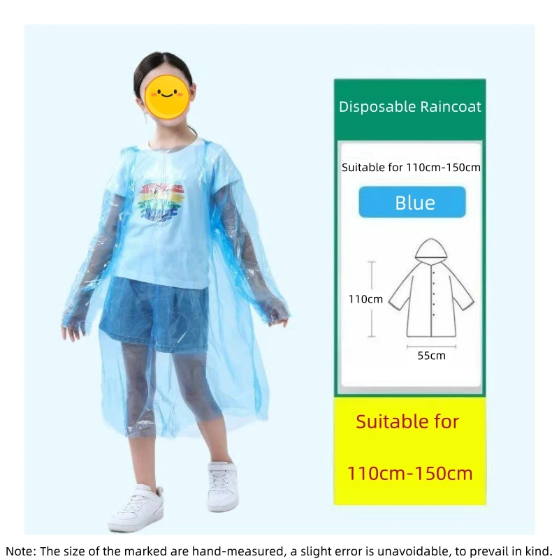 Wholesale Waterproof EVA Poncho Wind Water Resistant Raincoat Reusable School Bag Cover for Outdoor Tours in Summer