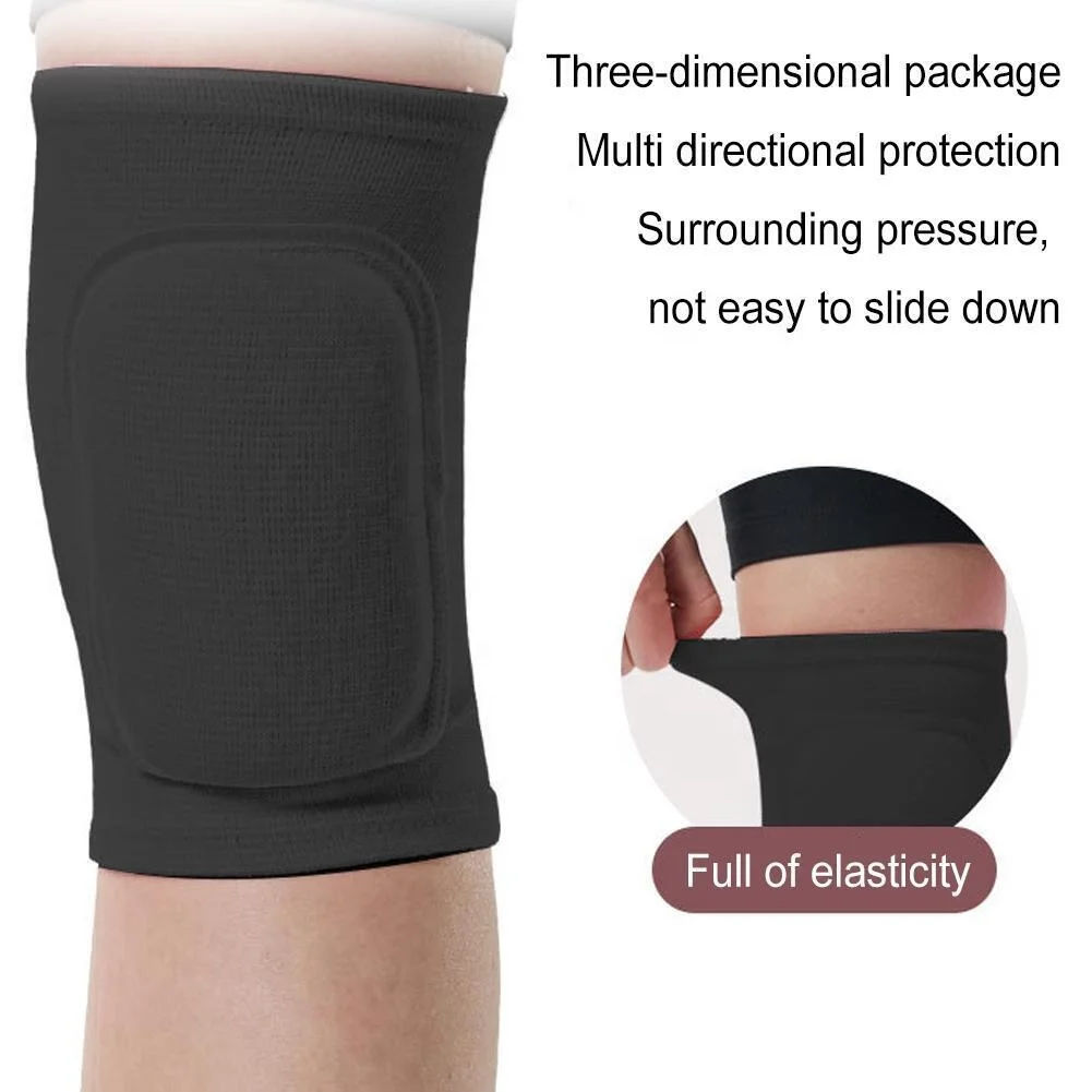 Custom Logo Breathable Soft Nylon Sponge Sports Volleyball Knee sleeve Non-Slip Knee Pads Dance Knee Compression Brace