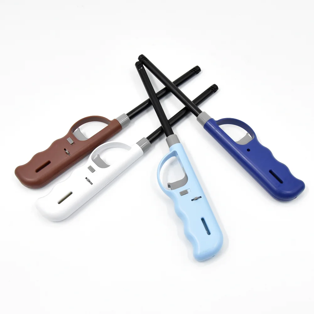 Fenglin, высокое качество, оптовая продажа, жесткая трубка, многоразовая газовая зажигалка для кухни, зажигалка для барбекю