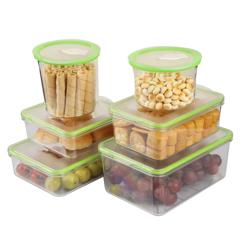 Hard to break air tight food containers lunch box with vacuum pump hand held vacuum sealer