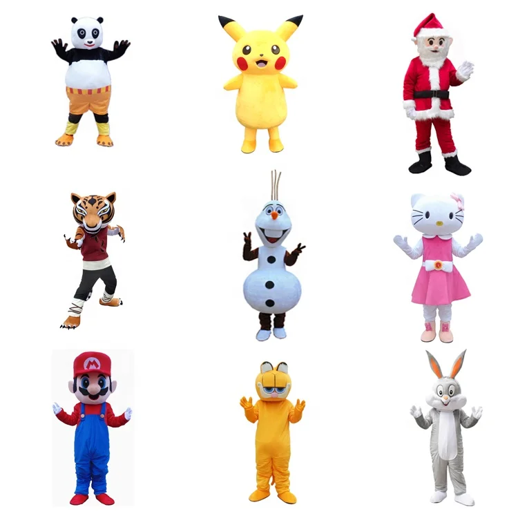 
Factory adult cartoon custom made cosplay plush animal mascot costumes 