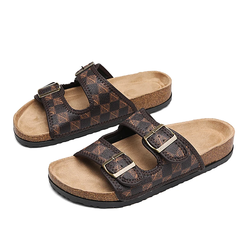 Custom unisex Buckle Mules Sandals Clogs Cork Birken Slippers