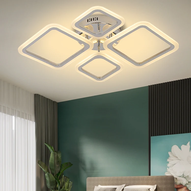 GANVA Simple Multi-heads Chrome Led Lighting Indoor Surface Install Ceiling Light For Living Room