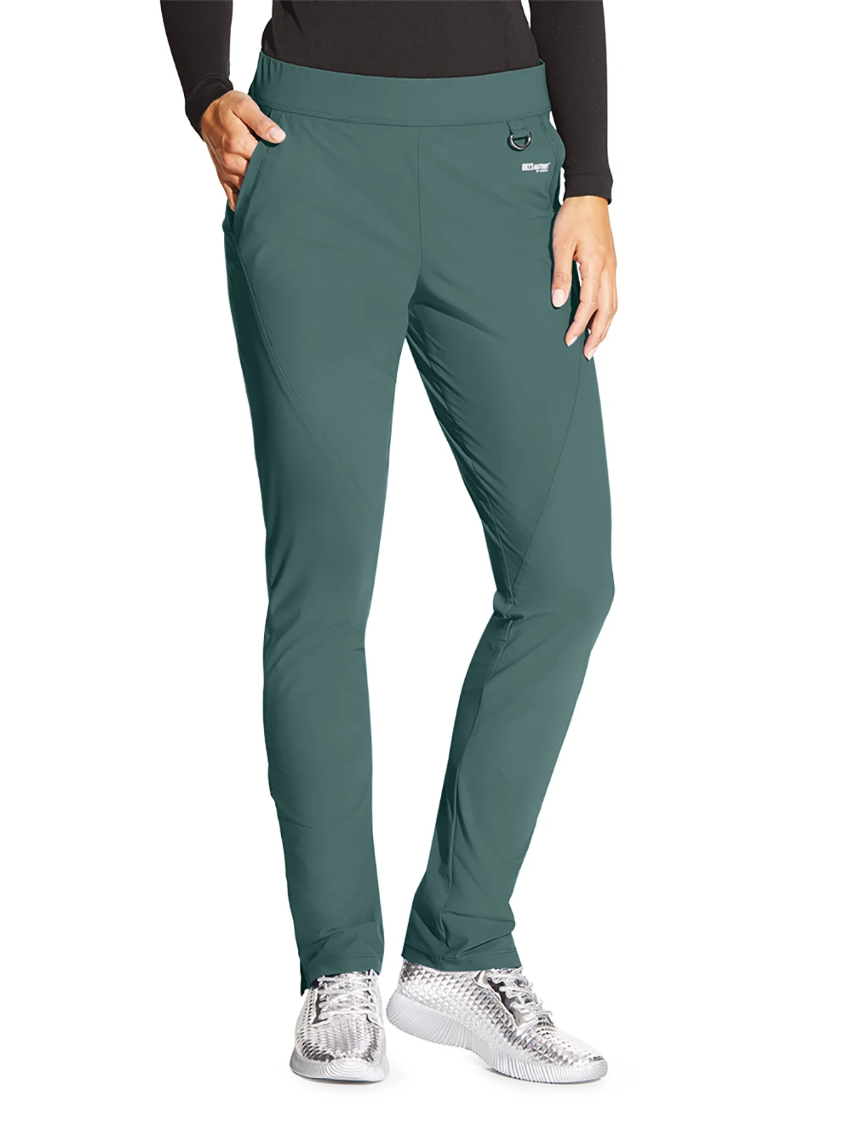 Wholesale Women Medical Scrub Set Stretch Fabric Medical Polo Top and 3 Pocket Straight leg Pant Nurse Doctor work wear