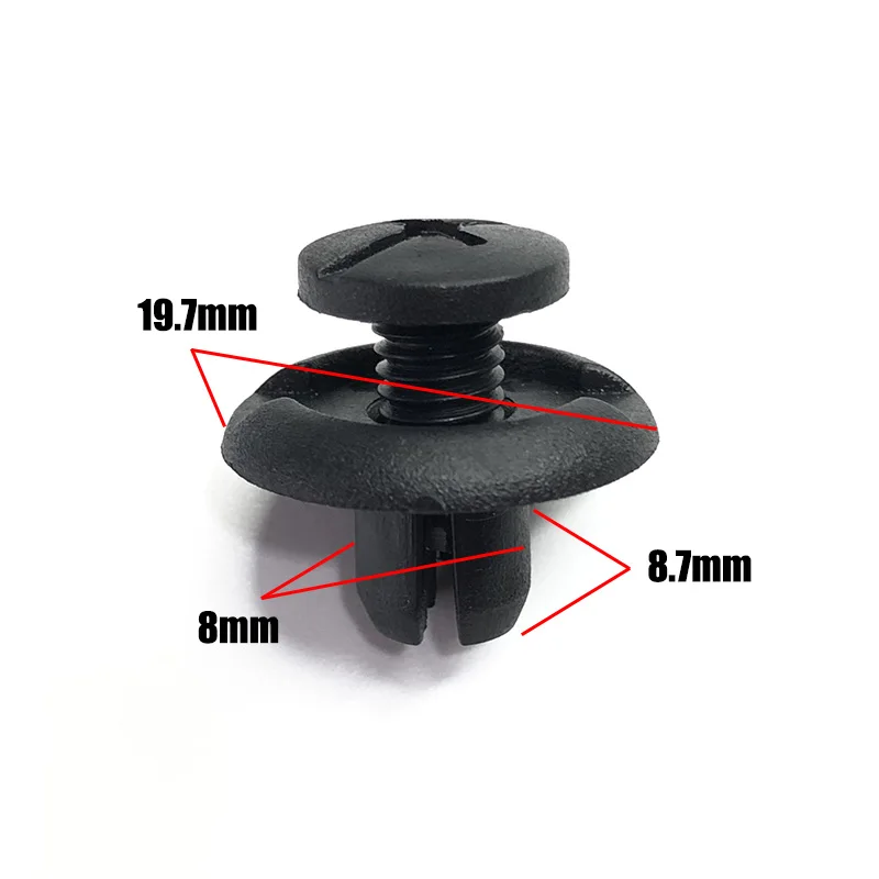 40pcs Auto Door Trim Panel Clips Fasteners 7.5mm Hole Car Fender Bumper Rivet Retainer for Honda 91512-SM4-003 Acura