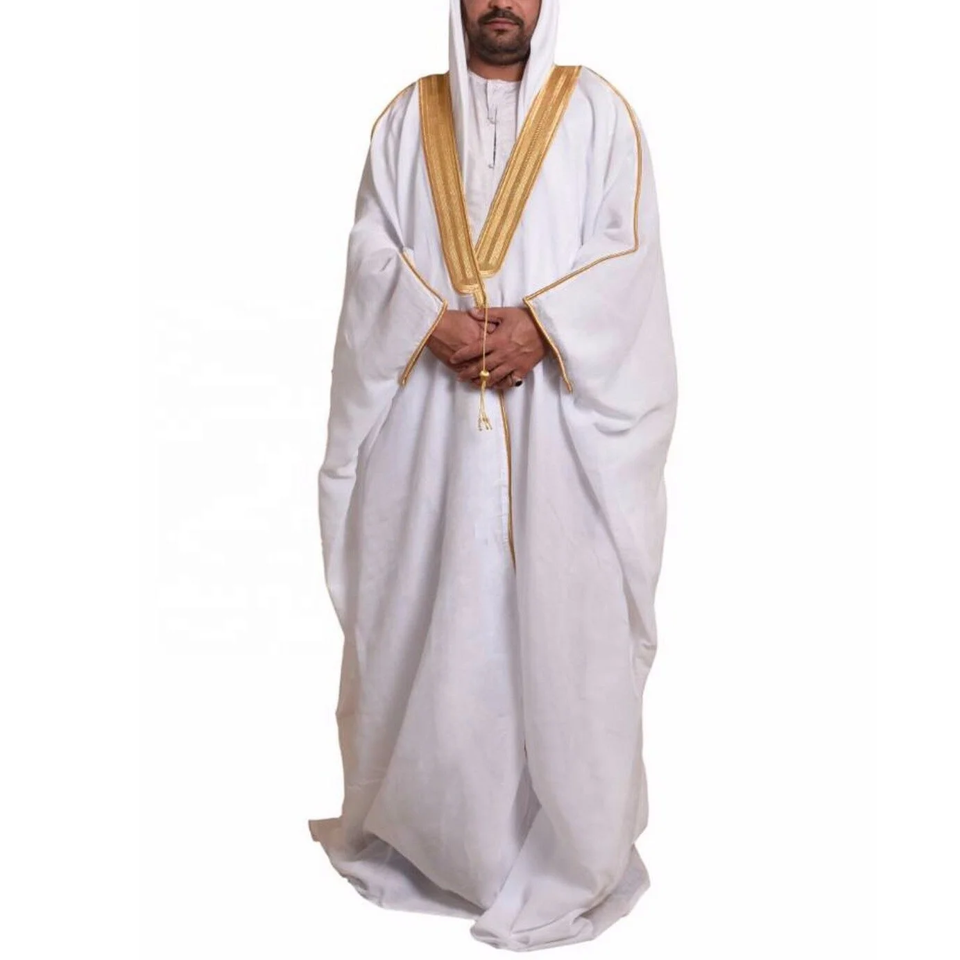 Wholesale High Quality Islamic Muslim Dubai Men Bisht Abaya Eid Arab Thobe Saudi Men Robe