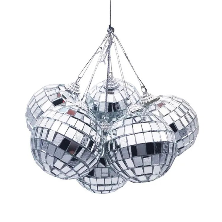  Light For Christmas Party Disco DJ Mirror Reflection Glass Ball Reflective