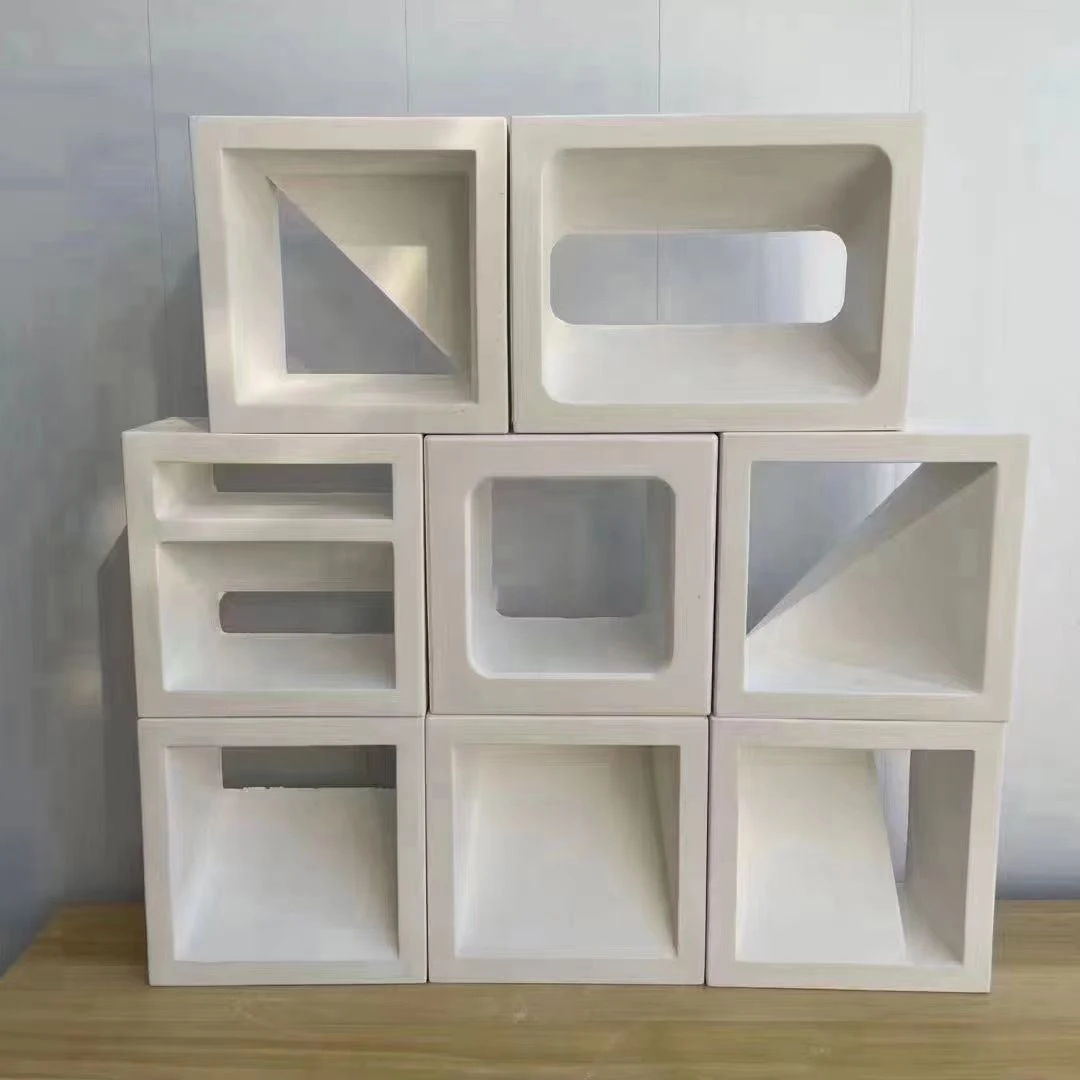 Hotsale cement concrete 3D hollow block interior decoration spot supply hollow brick