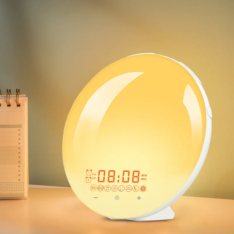 Wake Up Light Sunrise Alarm Clock for Kids with Sunrise Simulation 11 Colors 7 Natural Sounds for Bedroom
