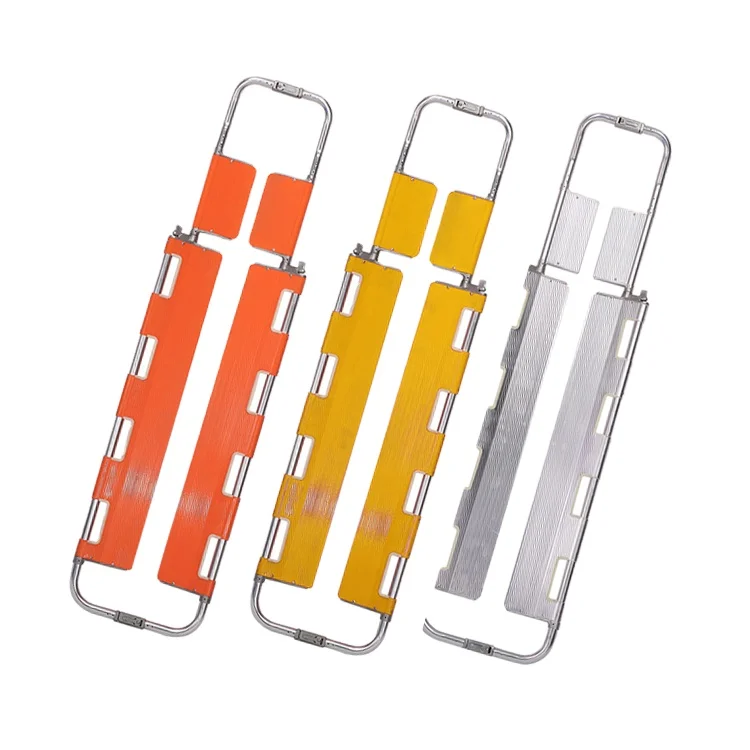 Custom Color New Design Emergency First Aid Foldable Scoop Stretcher Hospital Aluminum Alloy Scoop Stretcher