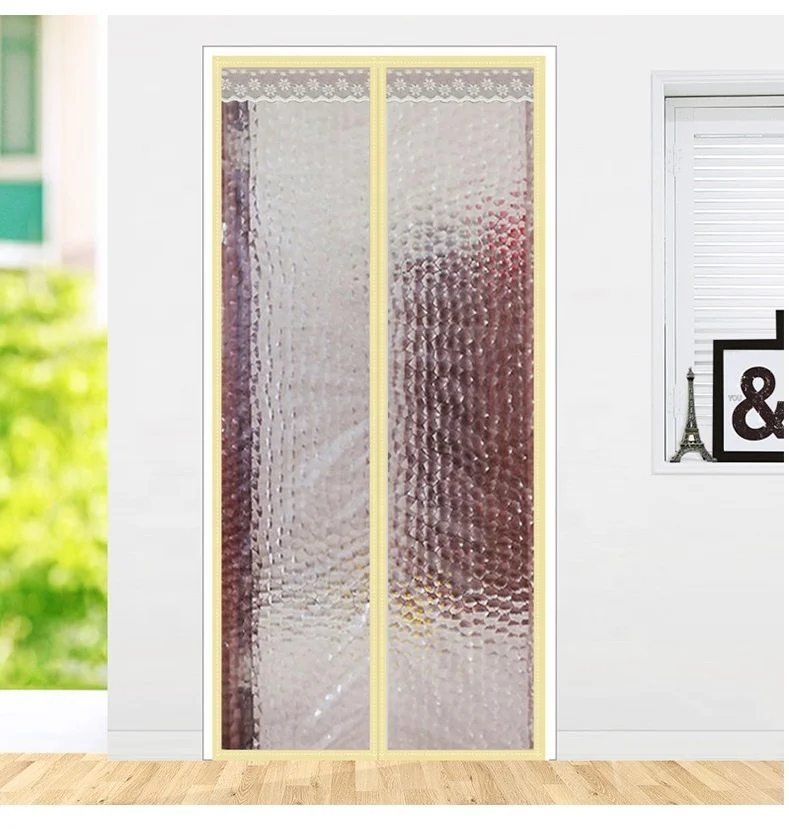 Wind-proof EVA door curtain air lock EVA diy magnetic door screen PVC screen door