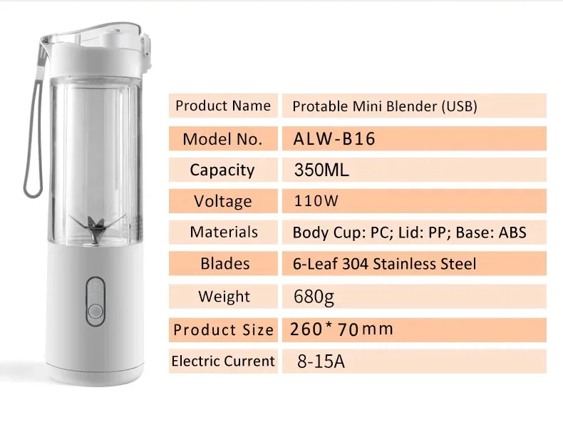 Portable Blenders And Juicers Commercial Juicer Machine Mini Blender Orange Juicer Machine