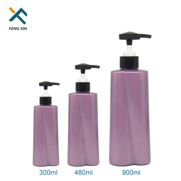 Personal care industrial use shampoo container travel PET bottles plastic bottle with lotion pump