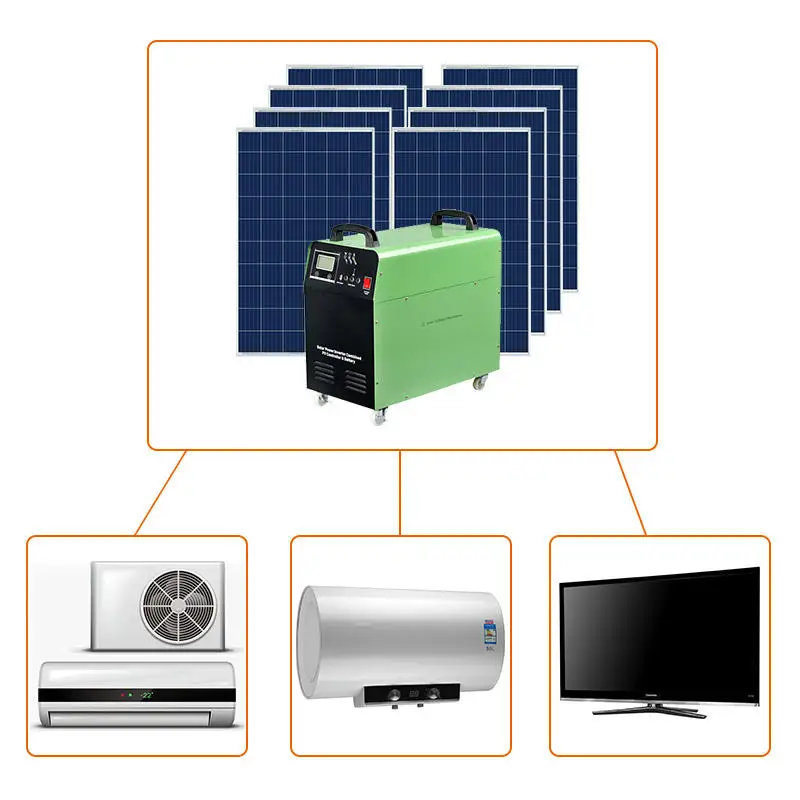 2Kw Kit On Grid 100Kw Off Grid Photovoltaic Panel Solar Power System 10Kw Complete Portable Solar Generator 3000W For Homes