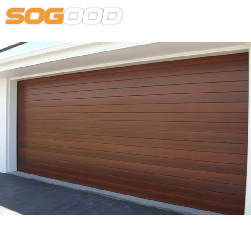 app resolution automatic wooden look skin commercial sectional steel garage door
