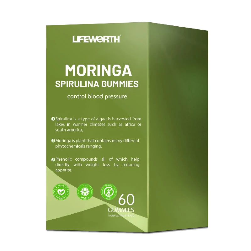 LIFEWORTH Private Label 60ct Moringa Oleifera Supplement Moringa Loss Weight Gummies