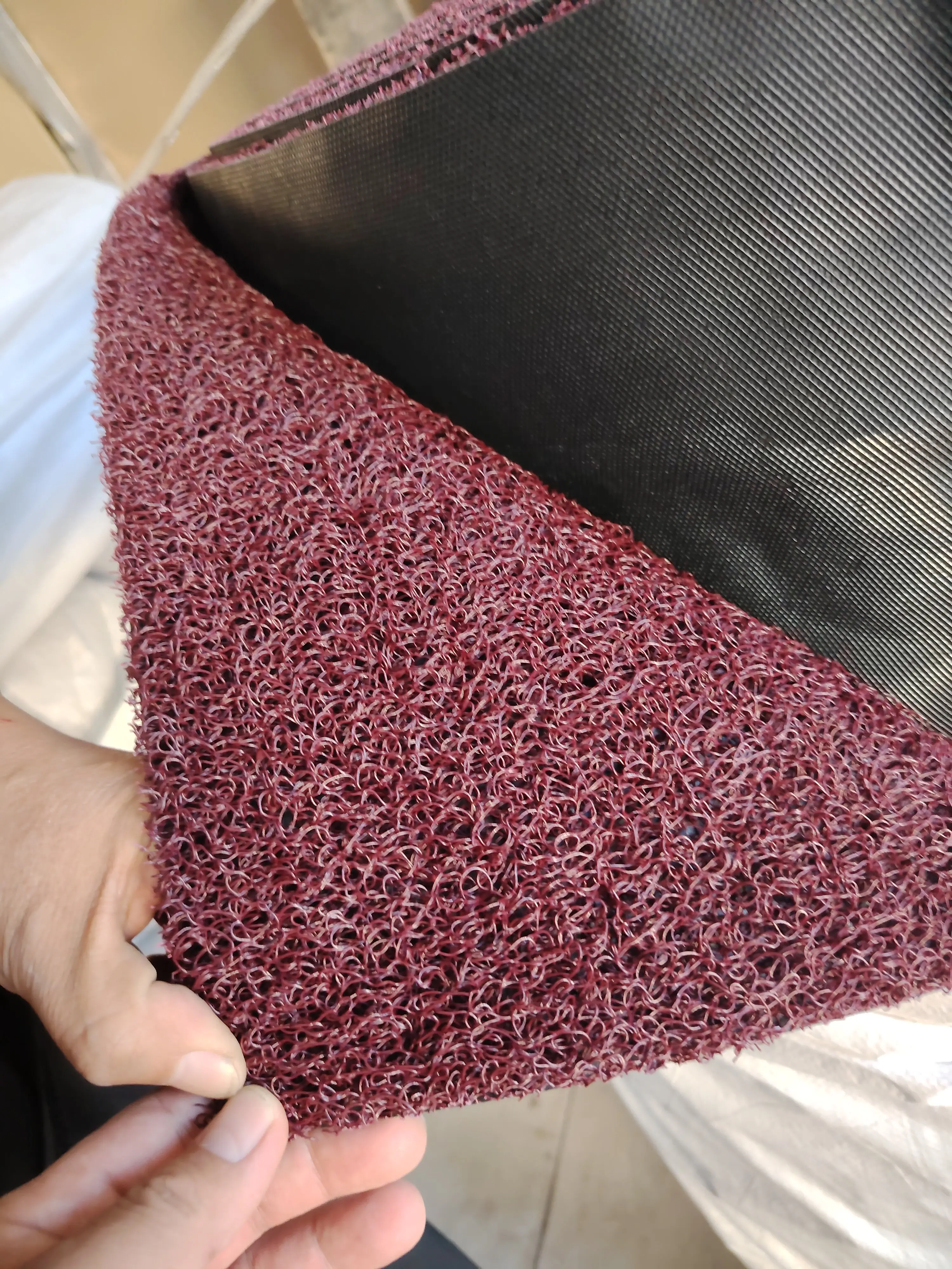 Hot sell spike backing PVC coil car mat / PVC car floor mat roll