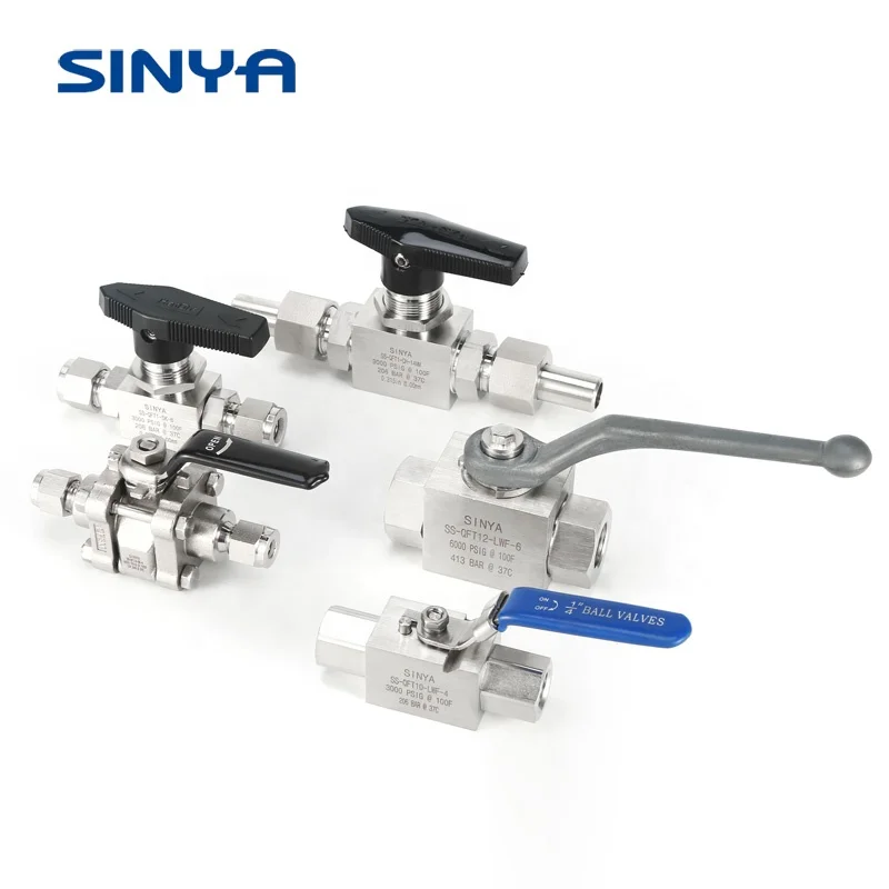 Stainless Steel High Pressure 316L Twin Ferrule 2 Way  3/8 in. Tube Instrumentation Butt Weld Connection Both End Ball Valves