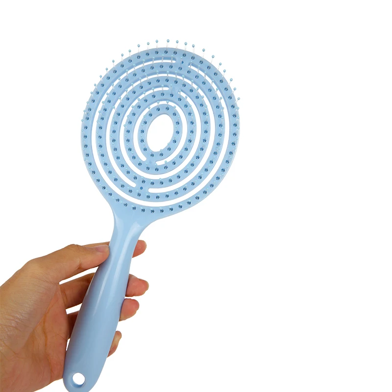 
Hair scalp message netword hollow nylon comb plastic round shape detangler hair curl Hollow Mesh Hair Brush 