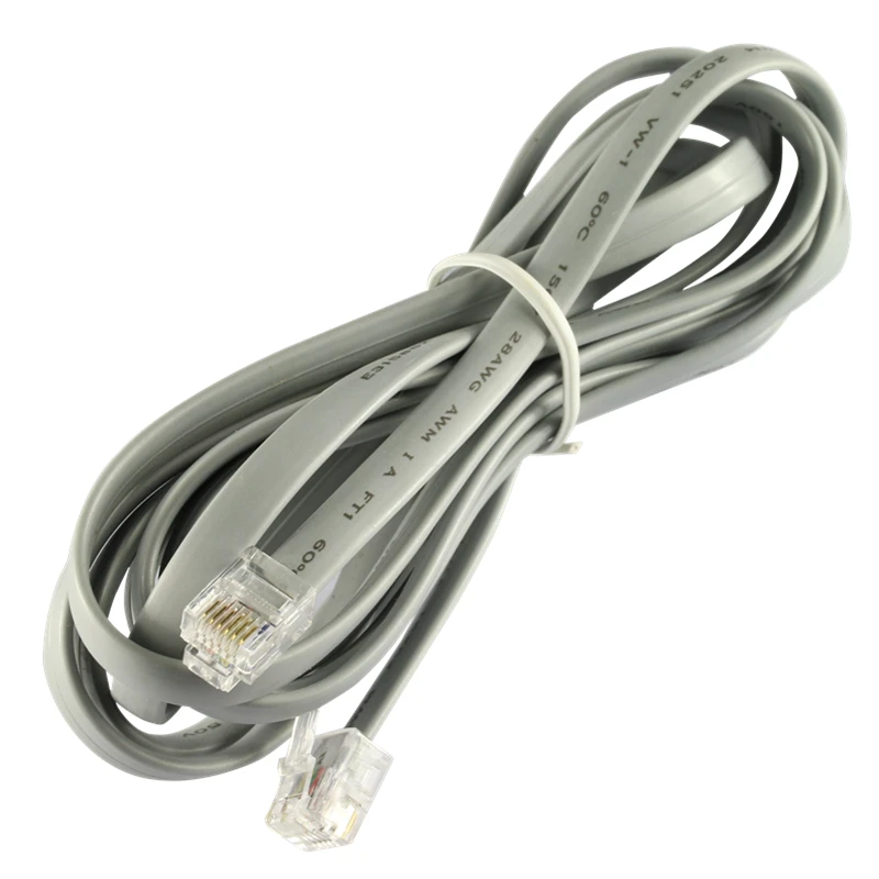 7 Feet Telephone  Cables 6P4C Plug to Plug Extension Cords