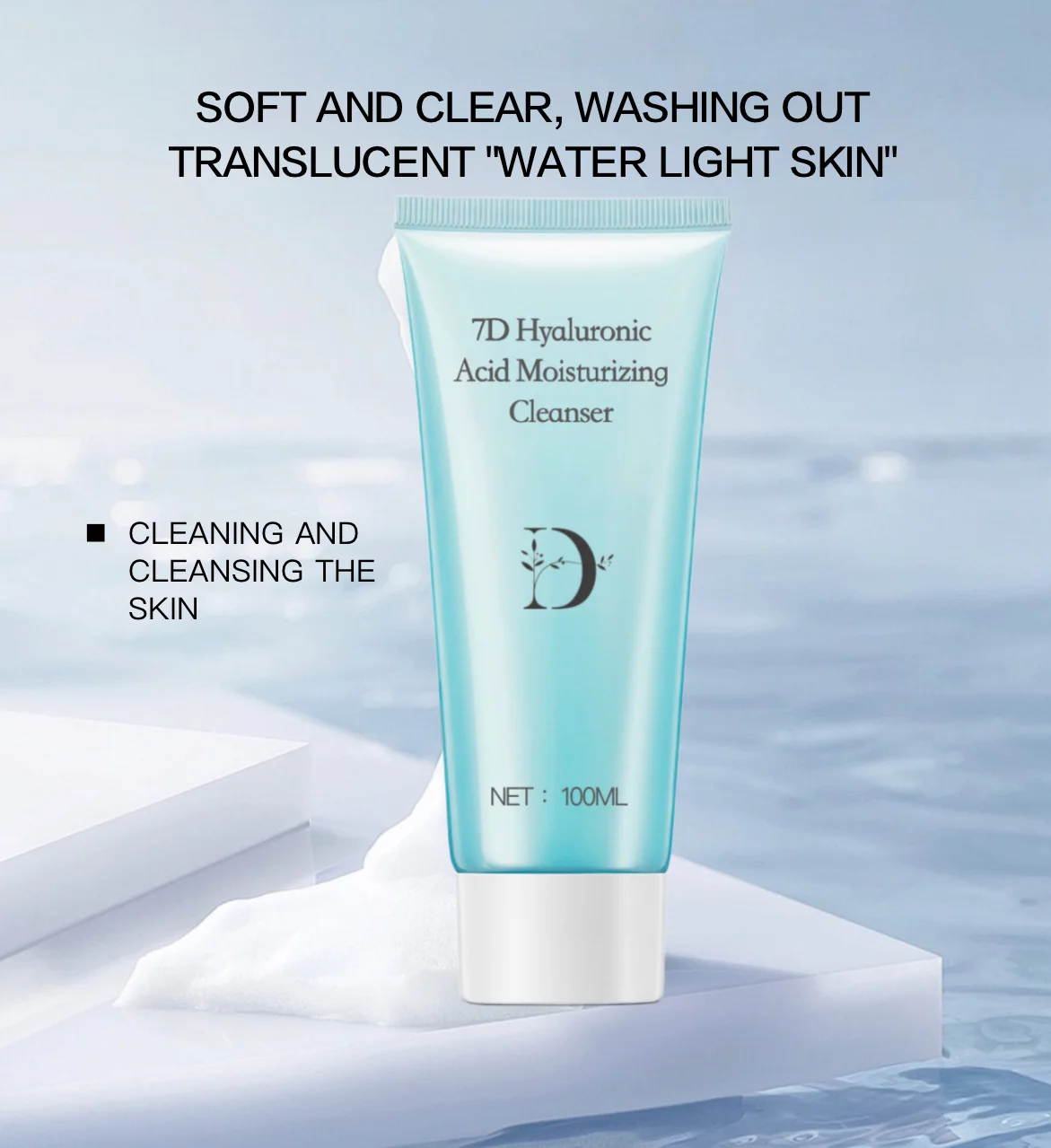 7D Hyaluronic Acid Vitamin E Facial Serum Age-Defying 5-Piece Skin Care Set Collagen Moisturizing Anti-Wrinkle Features Face