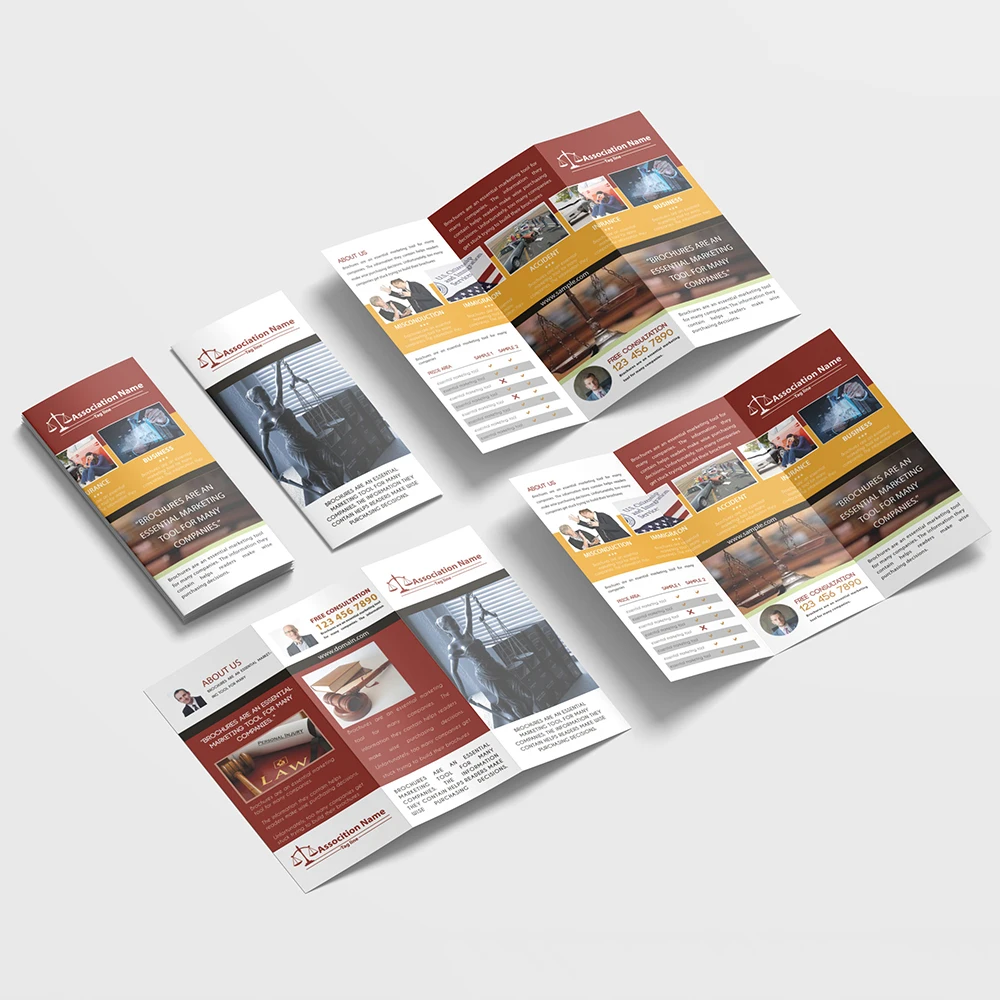 Coated Paper Logo Printing Custom Folding Flyer Catalogue Pamphlet Brochure Booklet Instruction Manual Leaflet Printing