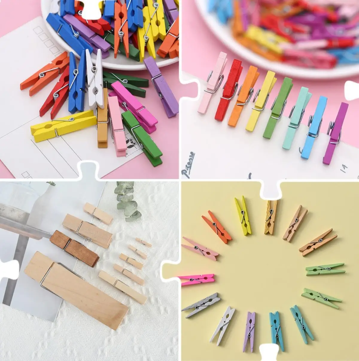 Wholesale Various Sizes Wood Laundry Peg Photo Clip Small Wooden Clip Creative Craft Clip
