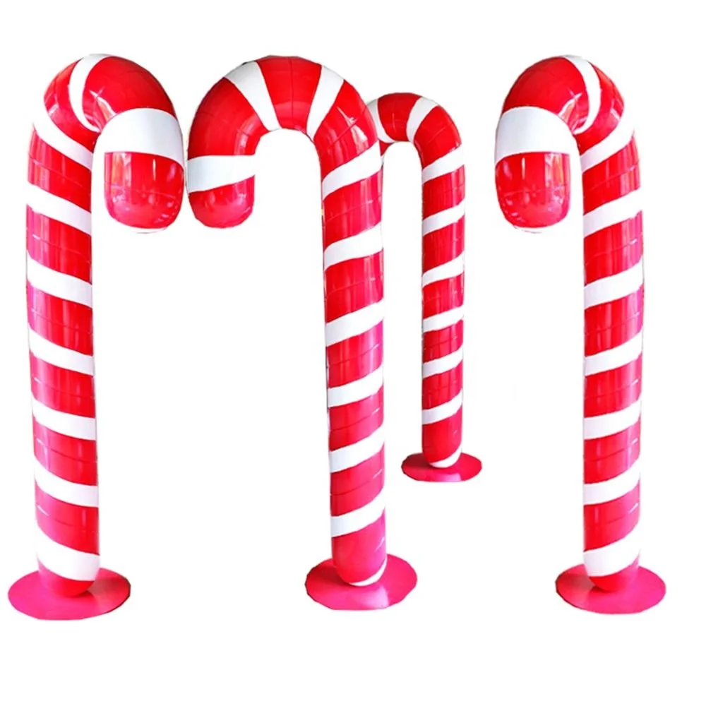most popular colorful outdoor fiberglass crutch christmas candy cane decoration