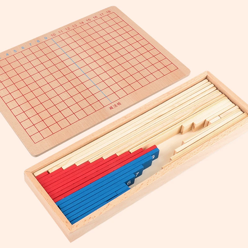 Cheap Professional Montessori Mathematics Materials Wooden Toy Educational Addition Strip Board