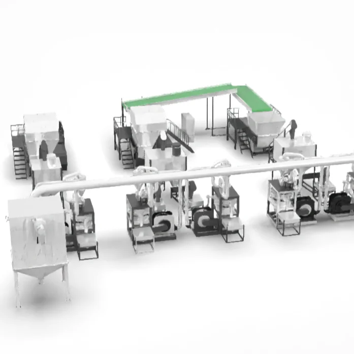 StarsPlas Automatic Conveyor crushing machine for SPC Recycling System with ce