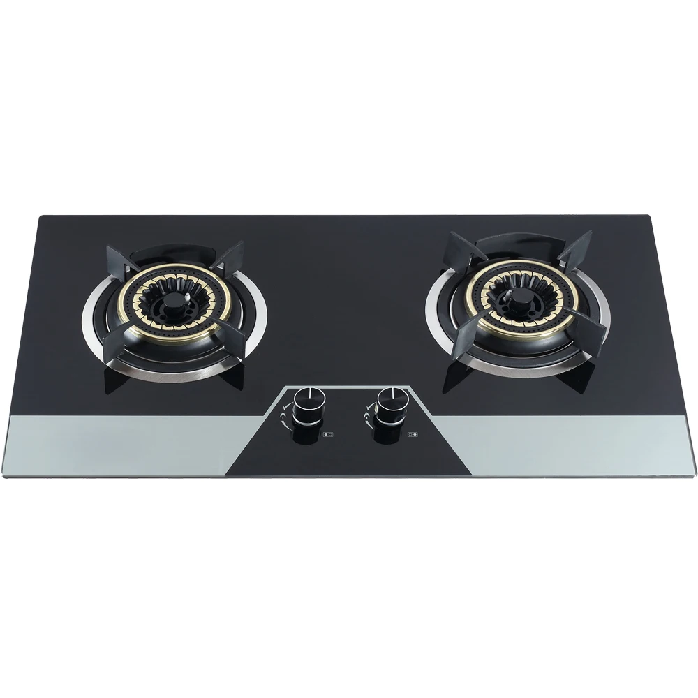 Made In China New Products Kitchen Appliances Glass Panel 2 Burners Gas Combined Hob Gas cooker