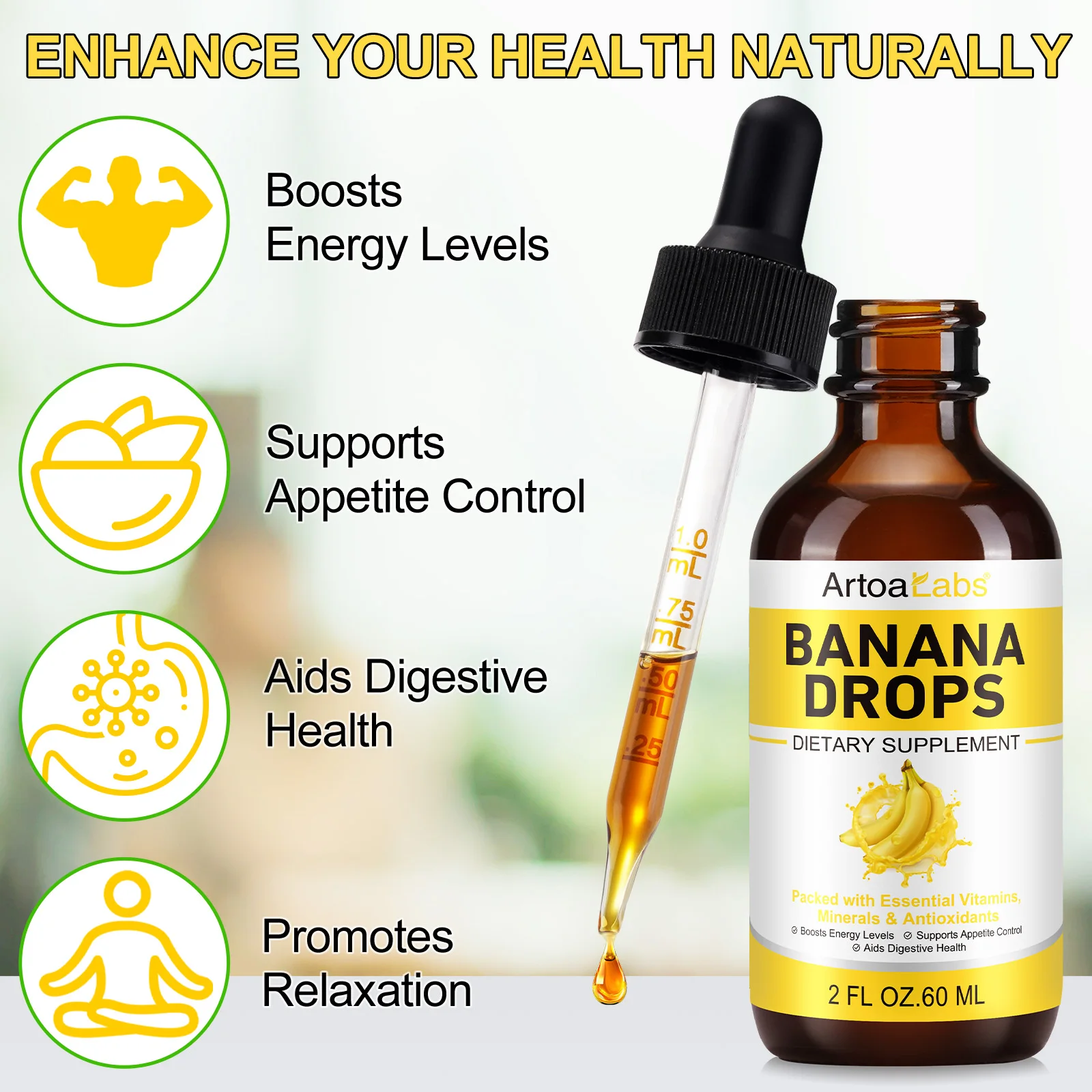 OEM Banana Weight Loss Drops Dietary Supplement Slim Banana Supplement Extract Liquid