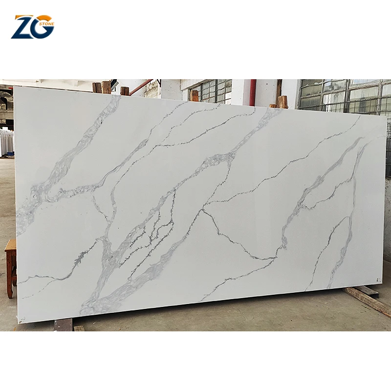 POWER STONE Free Samples Factory Price 3200mmx1600mm Artificial Quartz Stone Modified Acrylic Solid Surface Slab PSQC018-1