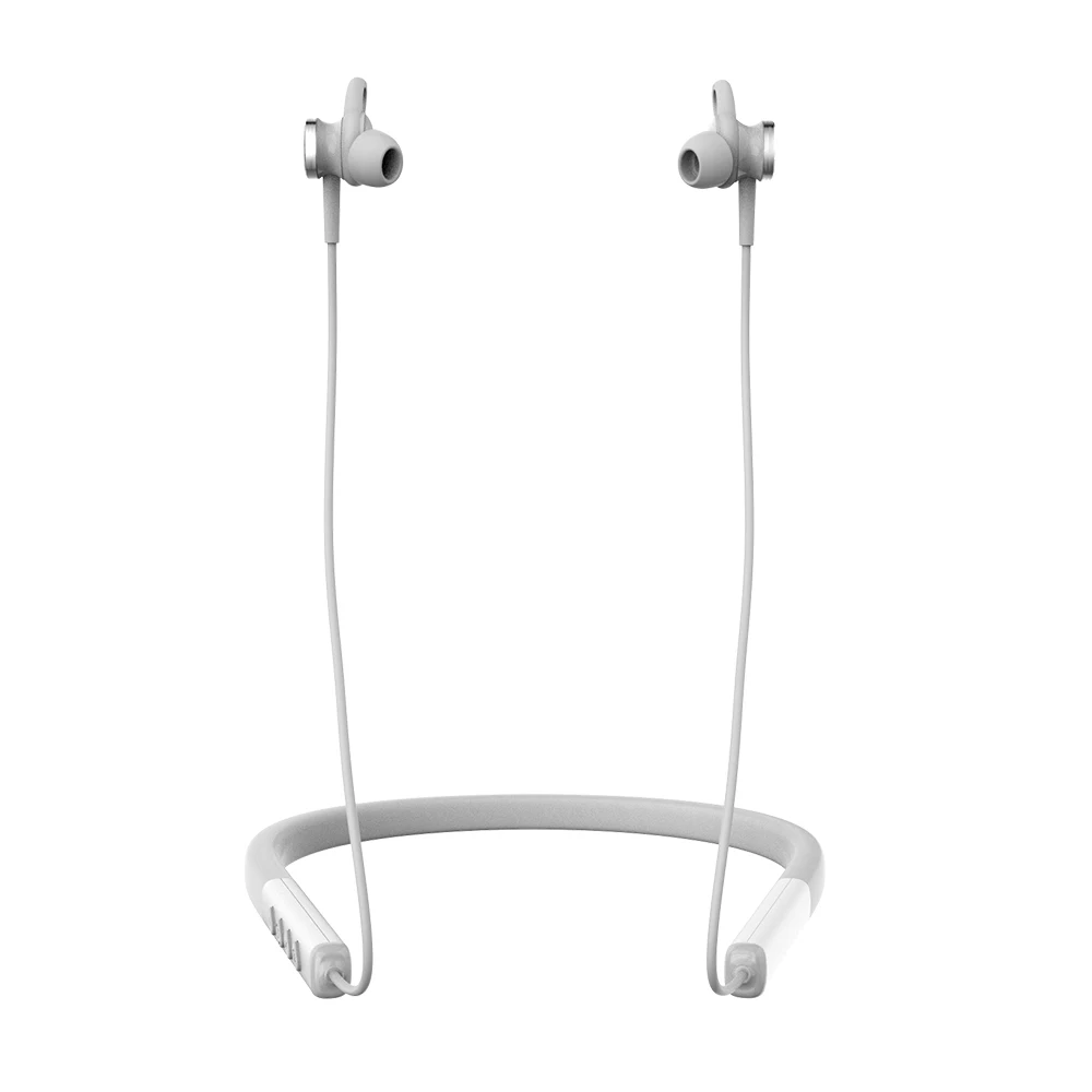 Fashion texture good neck ergonomic design fit skin button control LED indicator blinking sports wireless earphone