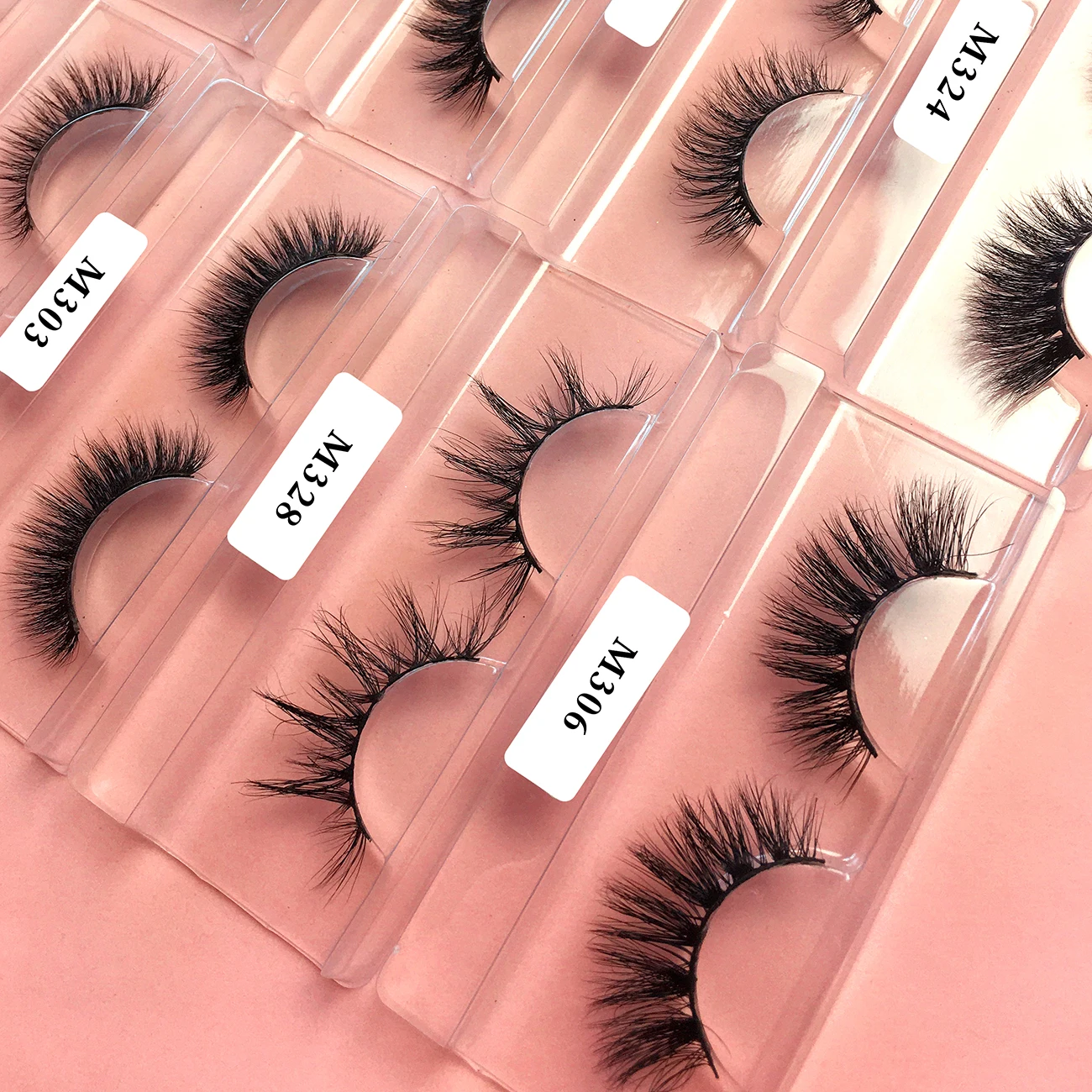 wholesale Long And Short Private Label 3d Strip 100% Handmade Real 20mm real Mink Fur Eyelash