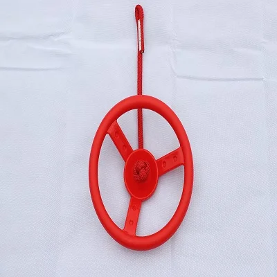 Plastic wheel obstacle for slackline hanging course set