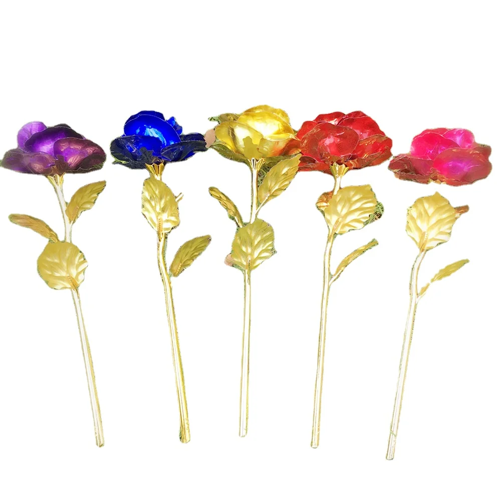 Factory supply Golden Rose With love stand Gift Box  for wedding girlfriend wife lover