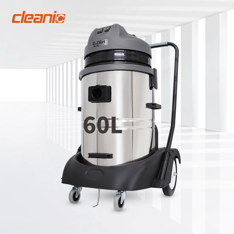 Outstanding suction power classic commercial heavy duty wet dry vacuum cleaner with 60 litre container for outdoor