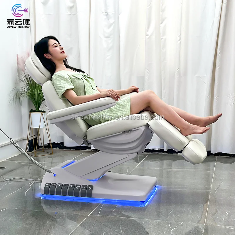 3 4 Motors Electric Facial Beauty Salon Bed Medical Spa Massage Treatment Table Podiatry Chair Aesthetic Tattoo Bed