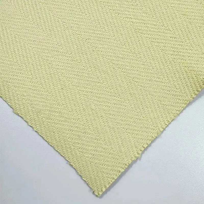Высокотемпературное сопротивление 3000D 420gsm тканая желтая арамидная ткань кевларс материал ткани