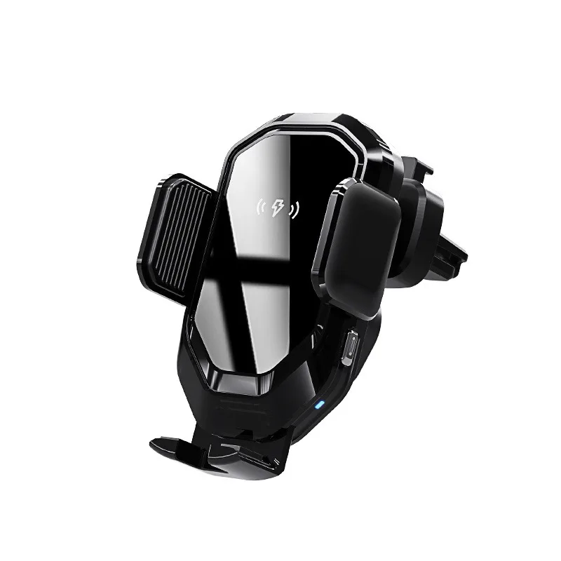 Автомобильное крепление, устанавливаемое на вентиляционное отверстие в салоне автомобиля мобильный 15 Вт Быстрая зарядка Автомобильный держатель для телефона на магните автомобильное беспроводное зарядное устройство со светодиодной лампы